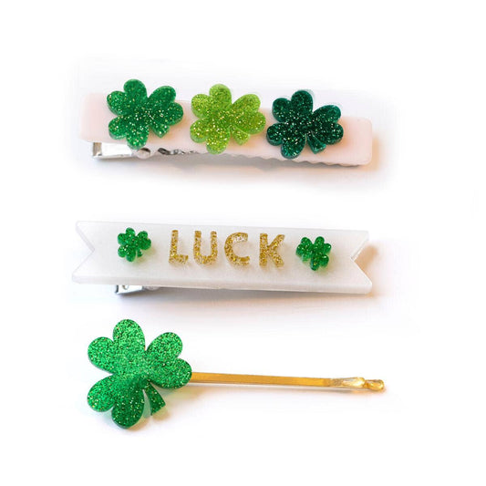 SPR23 Lucky Charms Green Alligator Clips (Set of 3)