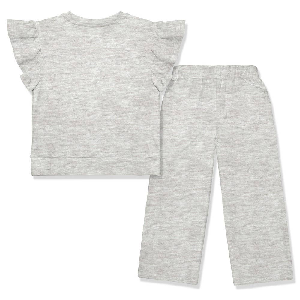 Gray Heather Ruffle Set