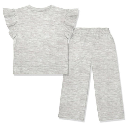 Gray Heather Ruffle Set