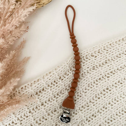 Sweetie Strap™ Silicone One-Piece Pacifier Clips: Woodland Berry Beaded