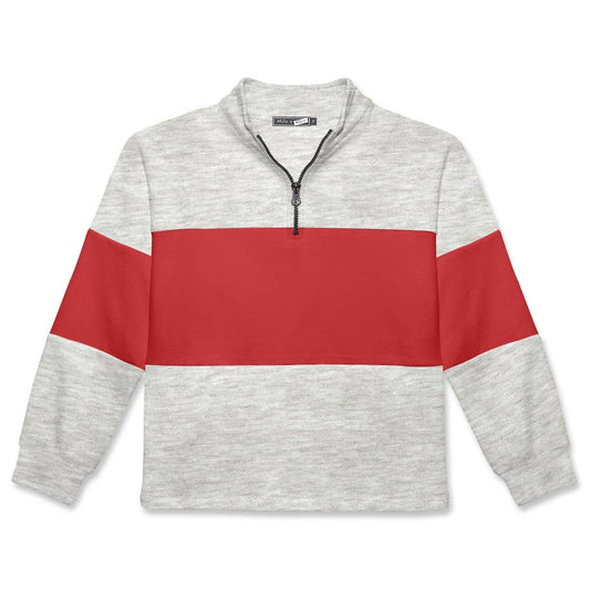 Color Block Quarter-Zip Pullover