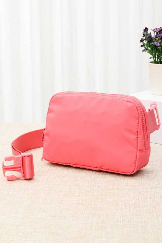 Solid Mini Fanny Belt Bag: Pink